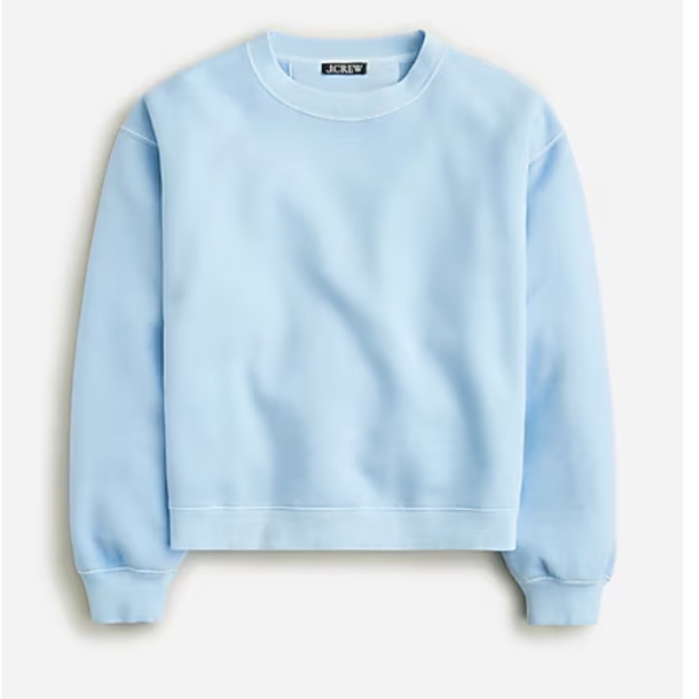 JCrew Heritage fleece cropped sweatshirt